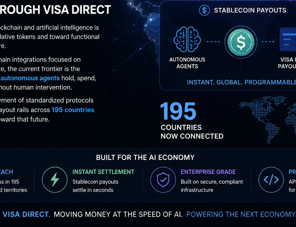 195 countries gain stablecoin payout access through Visa Direct